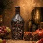 Керамический набор для водки из глины с рюмками